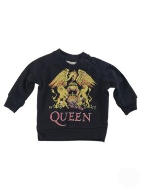 K1039 Queen Music Band Logo Pullover Sweatshirt Black Infant Baby Size 0/3M